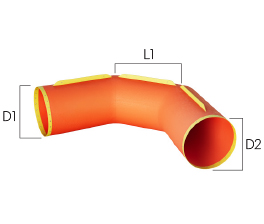 Plascorp Mine Ventilation 90 Long Radius Lobster Back